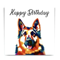 GERMAN SHEPHERD DOG GREETINGS CARD