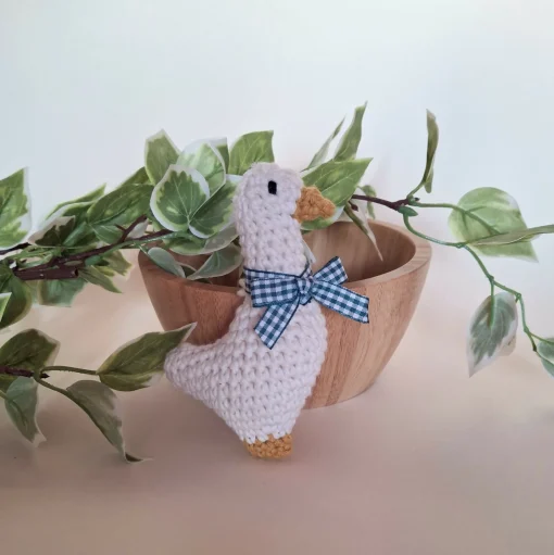 Gingham Bow Goose