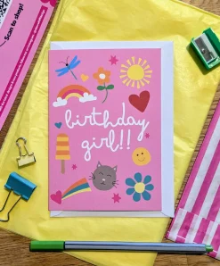Girl's Illustration Birthday Card