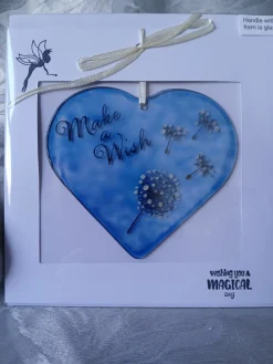 Glass Heart 'Make A Wish' Card and gift.
