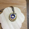 Glass Open Pendant Necklace Lkr154