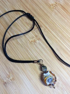 Glass Tiger Eye Necklace Lkr153