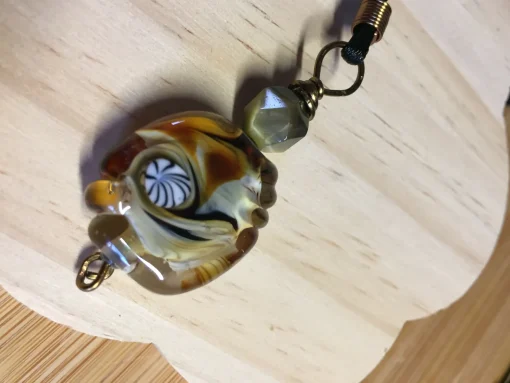 Glass Tiger Eye Necklace Lkr153