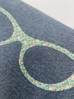 Glasses Case - Floral on Chambray