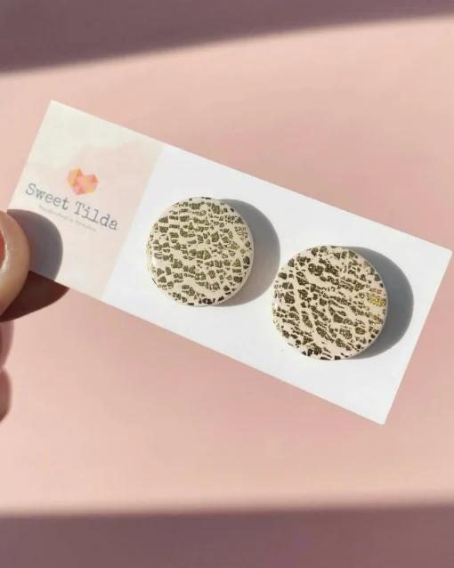 Gold Disk Studs