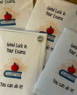 Good Luck in your Exams - Pom Pom greeting card
