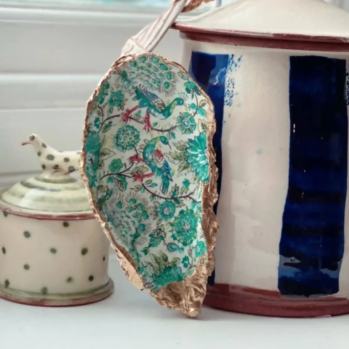 Green Bird Oyster | Handcrafted Shell Décor | Art & Soul