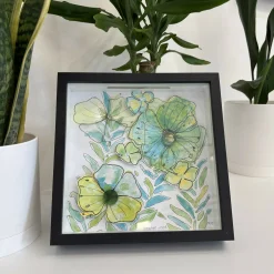 Green Floral Framed Artwork