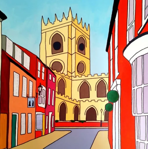 Greetings card - St. Mary's from Ladygate, Beverley