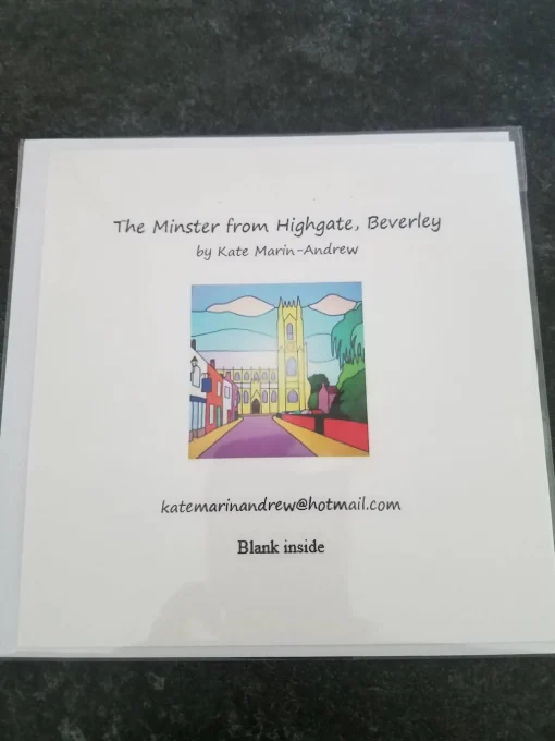 Greetings card - The Minster from Highgate, Beverley