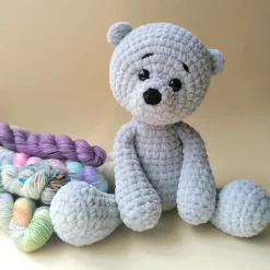 Grey Big Ted Teddy Bear - Handmade | Art & Soul