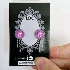 Halloween Print Faux Leather Studs