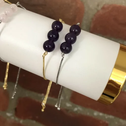 Hand Crafted Gem Stone Adjustable Bracelet