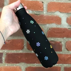Hand Painted Dot Mandala Thermal Water Bottle: Ditsy Floral