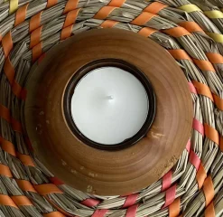 Hand Turned Wood Tea Light Holder