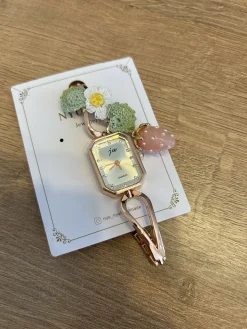 Handmade Micro Crochet Strawberry Flower Women's Watch