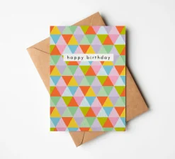 Happy Birthday Abstract Triangles