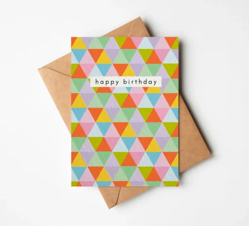 Happy Birthday Abstract Triangles
