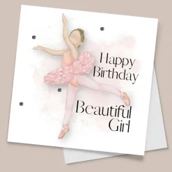 Happy Birthday Greeting Card - Ballerina Blonde