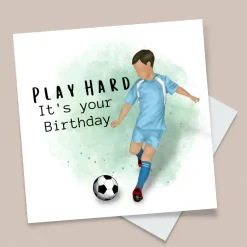 Happy Birthday Greeting Card - footballer