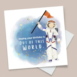 Happy Birthday Greeting Card - Astronaut