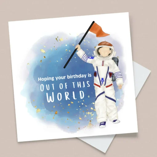 Happy Birthday Greeting Card - Astronaut