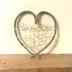 Happy ever after Heart Shaped Wire Decoration