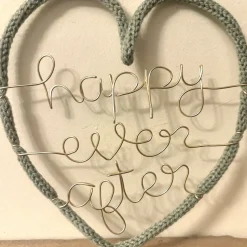 Happy ever after Heart Shaped Wire Decoration