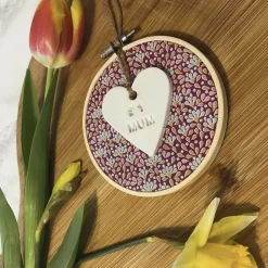 Heartfelt Hoops - Purple Print - #1 Mum