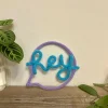 Hey Speech Bubble Shaped Wire Decoration