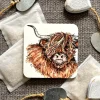 Highland Cow Illustrated Coaster