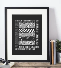 Hull FC Art Print OLD FAITHFUL LYRICS Design in Black