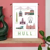 Hull Landmarks Travel Poster