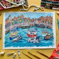 Hull Marina A3 Framed Print