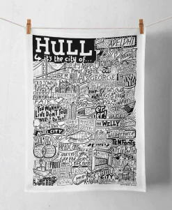 Hull Tea Towel | Hand-Drawn City Landmarks | Art & Soul