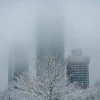 Hulme Park snow - print in A4 mount