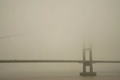 Humber Bridge fog - card