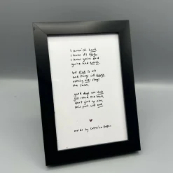 I Know It's Hard, I Know It's Tough Mini Frame