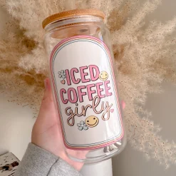 Iced Coffee Girlie 16oz Glass Can