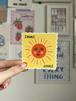 Inhale Sun Sticker
