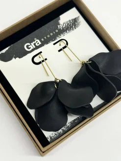 Iris / Statement Dangles / Black