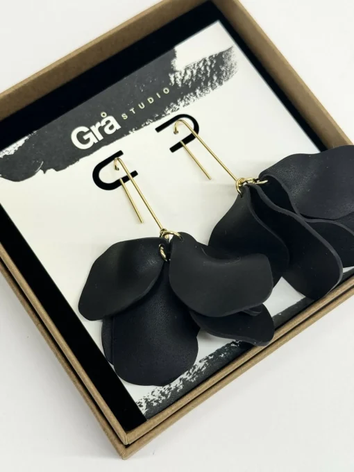 Iris / Statement Dangles / Black