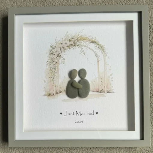 Just Married Wedding Arch Couple 2024 - Square Large