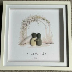 Just Married Wedding Arch Couple 2024 - Square Large