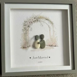 Just Married Wedding Arch Couple 2024 - Square Large