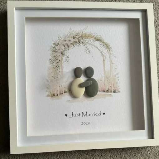 Just Married Wedding Arch Couple 2024 - Square Large