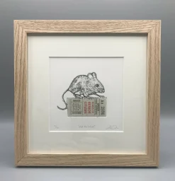 Just the ticket - (21/25) Handmade L/E Dry Point Print with Chine Coll