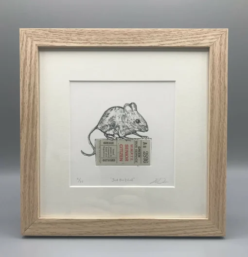 Just the ticket - (21/25) Handmade L/E Dry Point Print with Chine Coll