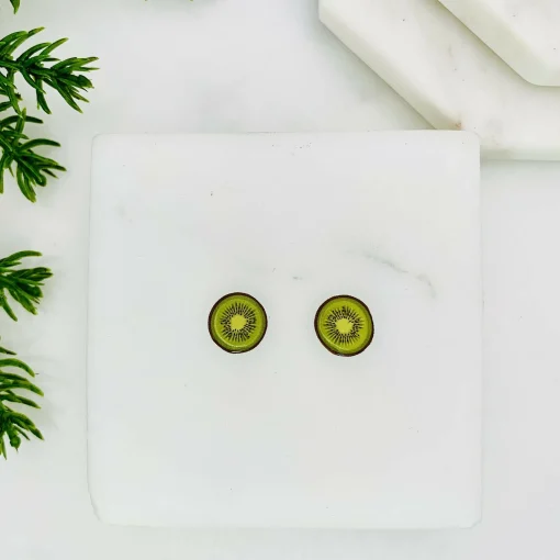 Kiwi Slice Stud Earring