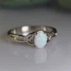 Lab Opal Ring on Celtic Band